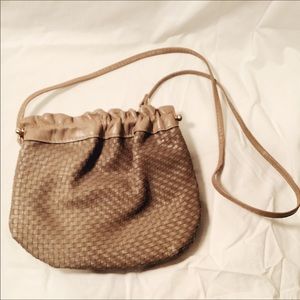 Vintage: Taupe Woven Purse